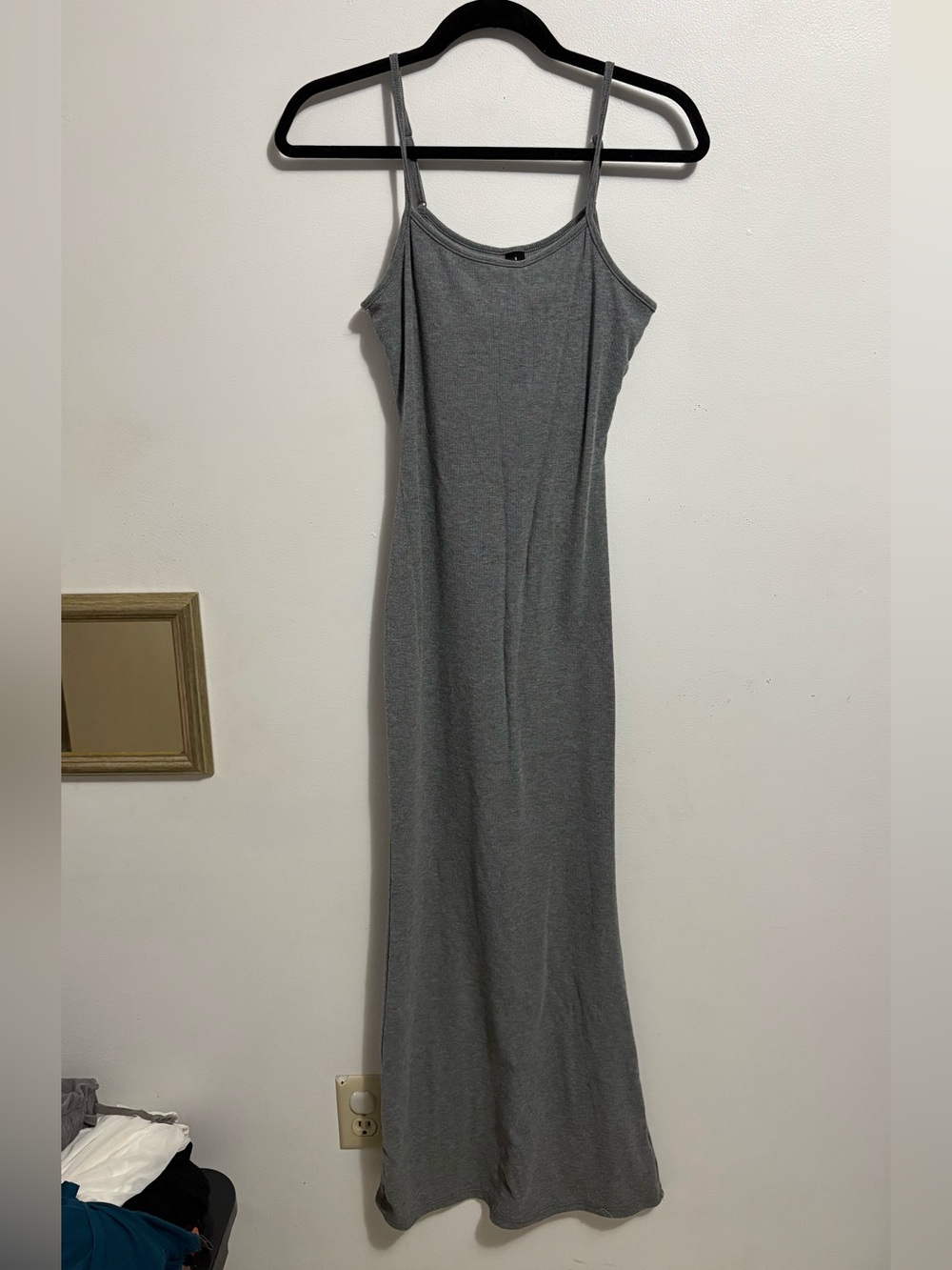 Women’s Grey Sleeveless Maxi Slip Dress